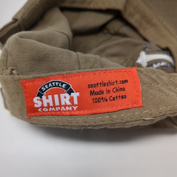 Seattle Slideback Hat Solid Brown One Size Adjustable Embroidered - Picture 9 of 9